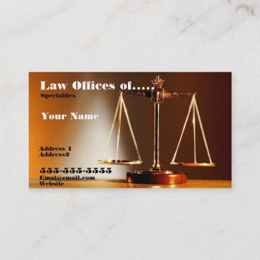 Customizable Lawyer Business card