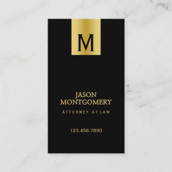 Lawyer Business Card Design Black And Gold by CardStyle at Zazzle