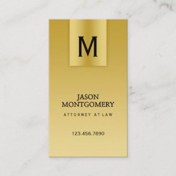 Lawyer Business Card Design Gold by CardStyle at Zazzle