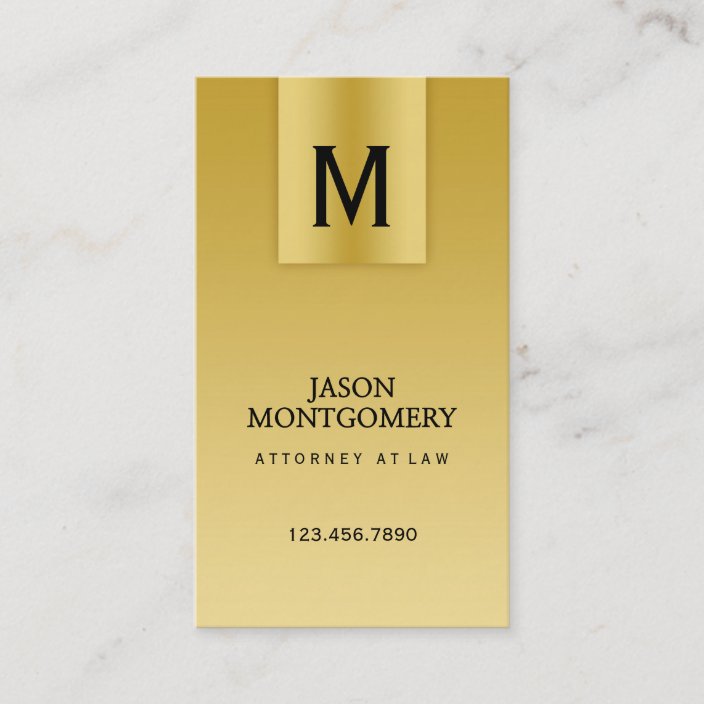 Lawyer business card design Gold | Zazzle.com