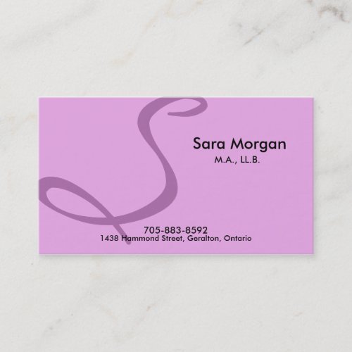 Lawyer Business Card - Monogram