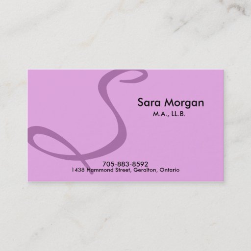 Customizable Lawyer Business Card - Monogram