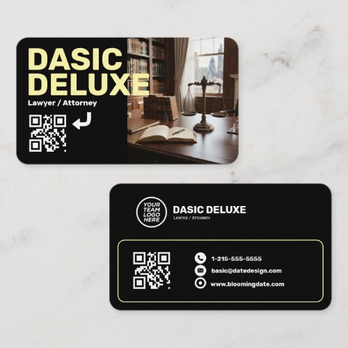 Lawyer business card with Logo and QR code