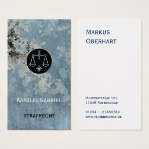 Lawyer business cards blue