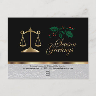 Lawyer Business Christmas Holiday Postcard