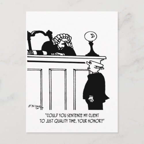 Lawyer Cartoon 5298 Postcard