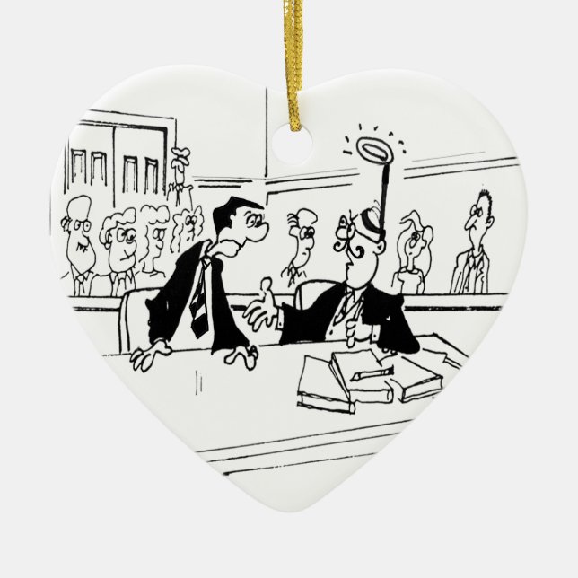Lawyer Cartoon 5299 Ceramic Ornament (Front)