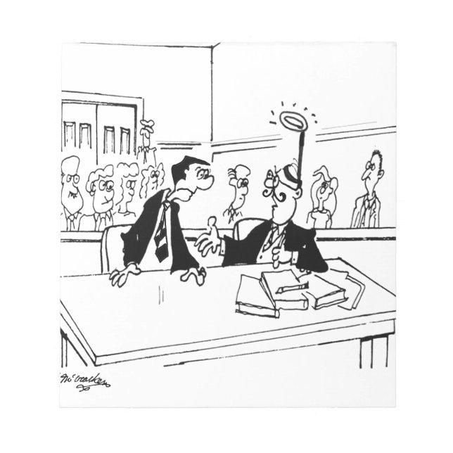 Lawyer Cartoon 5299 Notepad (Front)