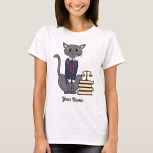Lawyer Cat - Grey Tom Attorney Cat Lover T-Shirt