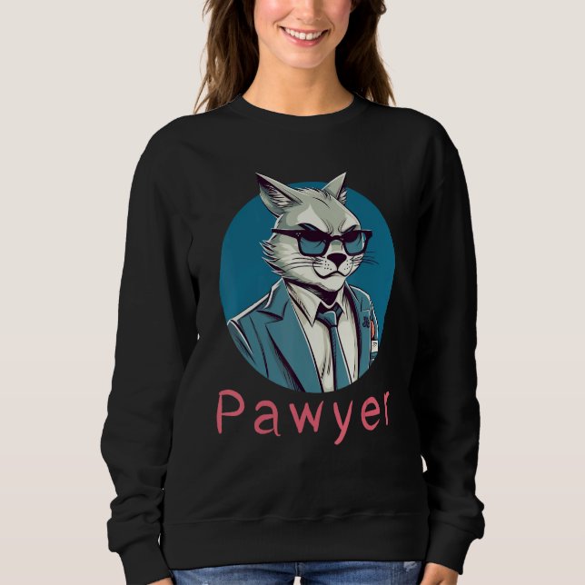 Lawyer Cat Meme for Law School Students and Gradua Sweatshirt (Front)