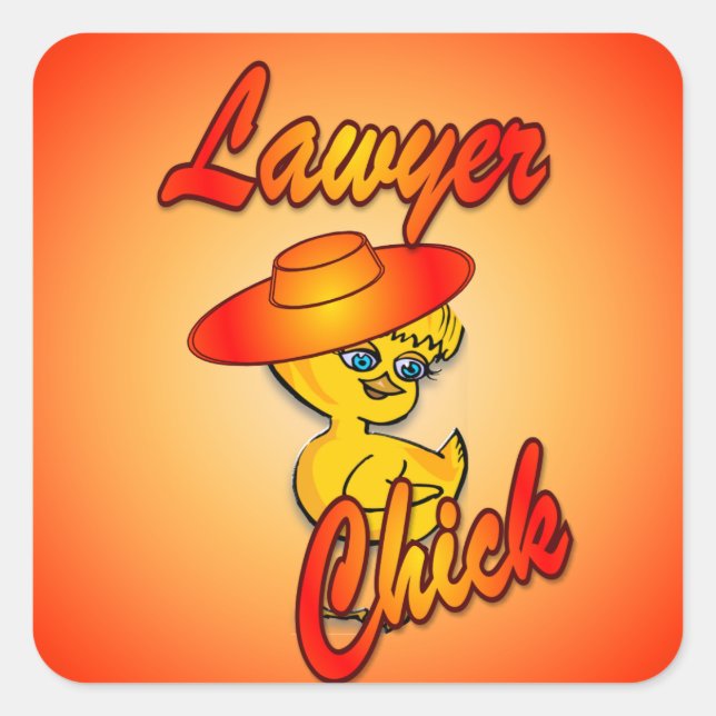 Lawyer Chick #5 Square Sticker (Front)