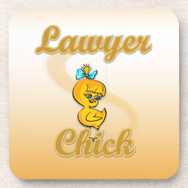 Lawyer Chick Coaster (Front)