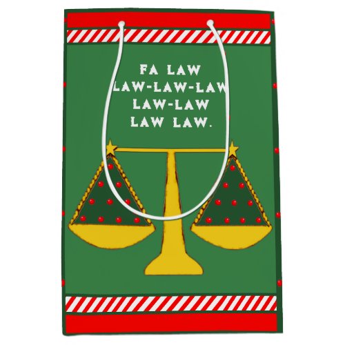 Lawyer Christmas Holiday Medium Gift Bag