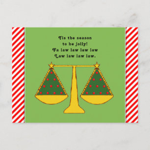 Lawyer Christmas Holiday Postcard