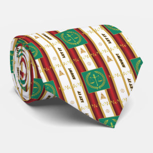 Lawyer Christmas - Let It Snow Scales Justice Neck Tie