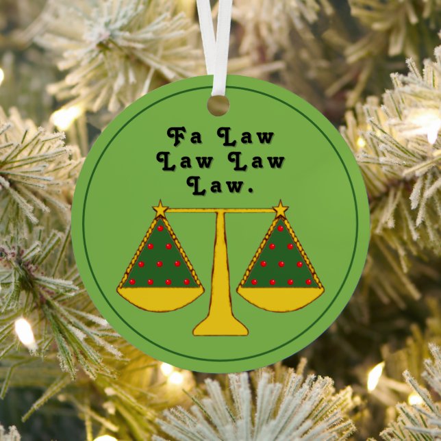 Lawyer Christmas Metal Ornament (Insitu)