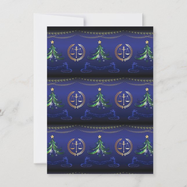 Lawyer Christmas Tree Elegant Holiday Card (Front)