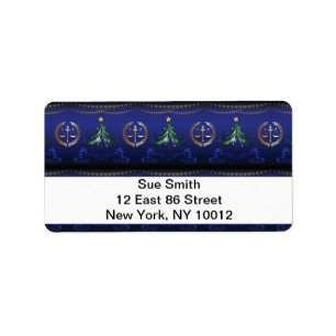 Lawyer Christmas Tree Elegant Label
