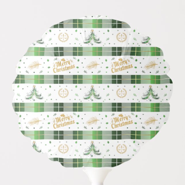 Lawyer Christmas Tree - Scales of Justice Balloon (Front)