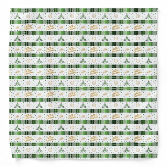 Lawyer Christmas Tree - Scales of Justice Bandana (Front)