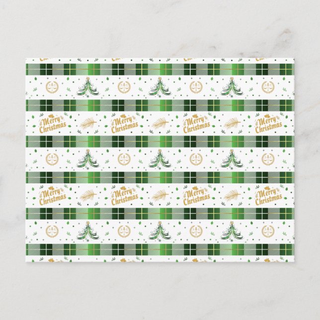 Lawyer Christmas Tree - Scales of Justice Postcard (Front)