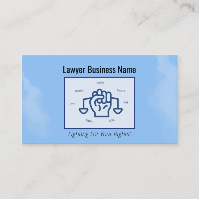 Lawyer Civil Rights Business Card (Front)