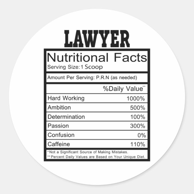 Lawyer Classic Round Sticker (Front)