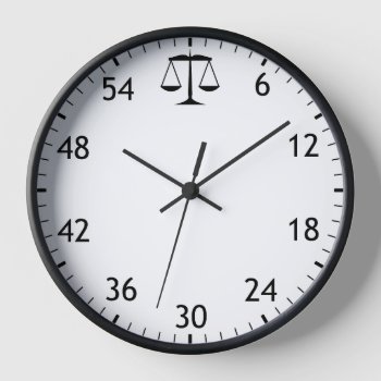 Lawyer Clock - For Attorney Barrister Solicitor by inspirationzstore at Zazzle