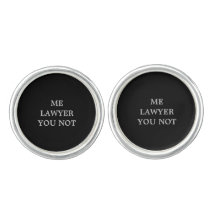 Lawyer Cuff Links with humor