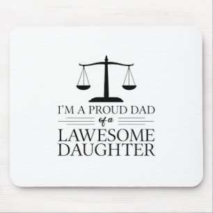 Lawyer Daughter Dad Lawyers Attorney Law Gifts Mouse Pad