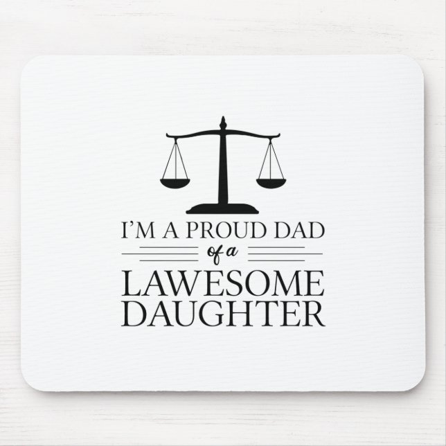 Lawyer Daughter | Dad Lawyers Attorney Law Gifts Mouse Pad (Front)