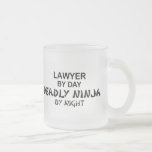 Lawyer Deadly Ninja by Night Frosted Glass Coffee Mug