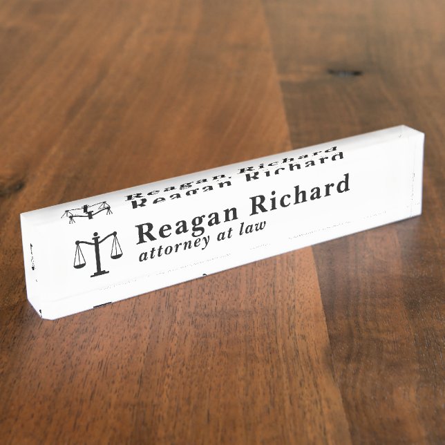 Lawyer  desk name plate (Side)