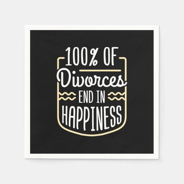 Lawyer Divorces End In Happiness Napkins (Front)