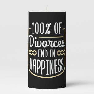 Lawyer Divorces End In Happiness Pillar Candle