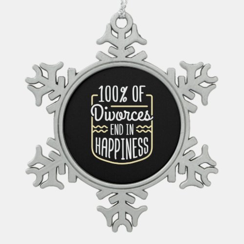 Lawyer Divorces End In Happiness Snowflake Pewter Christmas Ornament