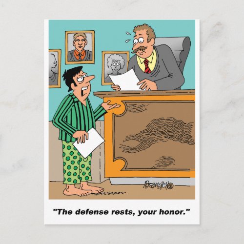 Lawyer Dressed In Pajamas Postcard