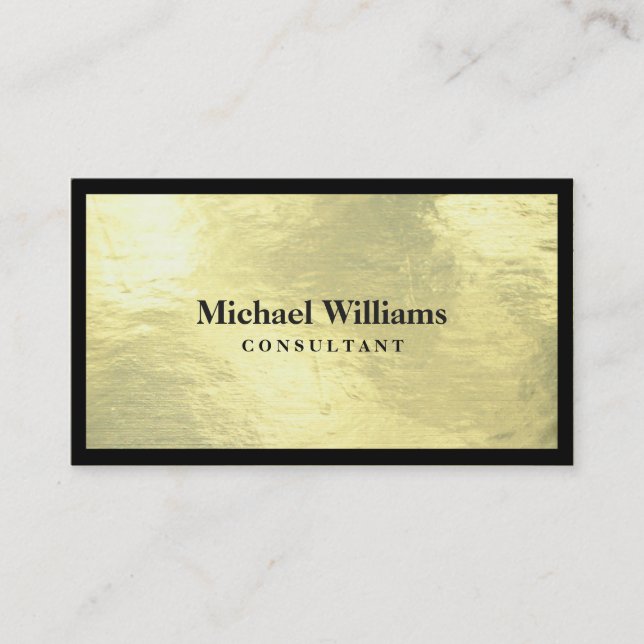 Lawyer - Elegant Professional Gold and Black Gold Business Card (Front)