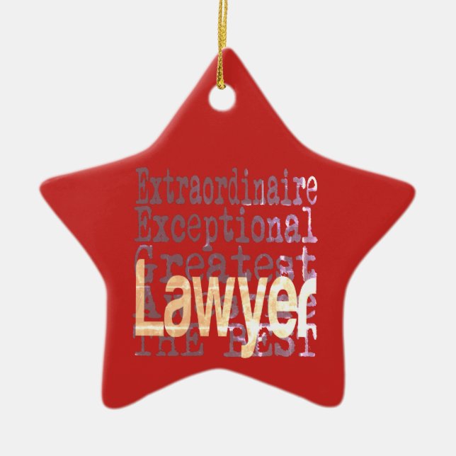 Lawyer Extraordinaire Ceramic Ornament (Front)
