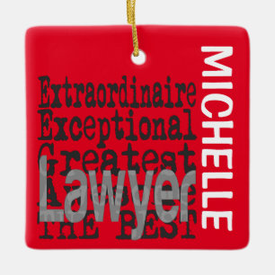 Lawyer Extraordinaire CUSTOM Ceramic Ornament
