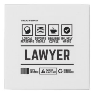 lawyer faux canvas print