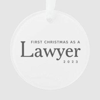 Lawyer First Christmas Modern Custom Ornament by ops2014 at Zazzle