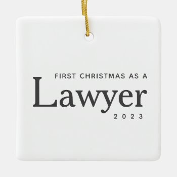 Lawyer First Christmas Simple Custom Ceramic Ornament by ops2014 at Zazzle