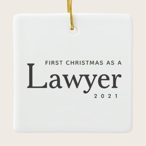 Lawyer First Christmas Simple Custom Holiday Ceramic Ornament Lawyer First Christmas Simple Custom Holiday Ceramic Ornament