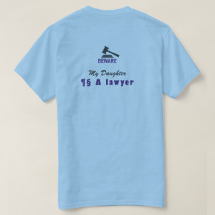 Lawyer Gavel, Personalized Beware Grad Humor T-Shirt