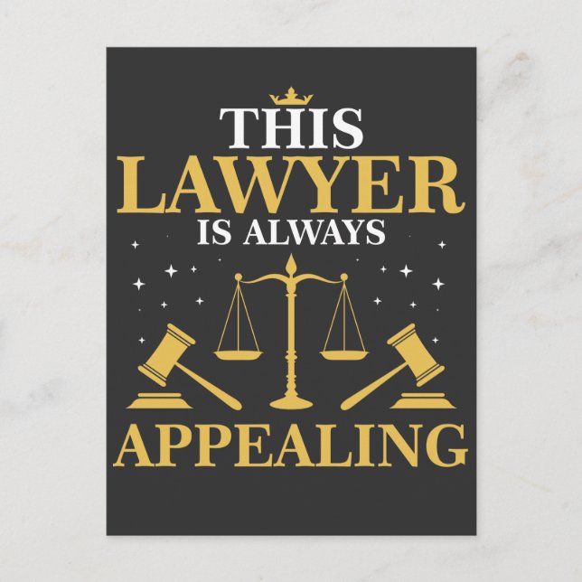 Lawyer Gift Law School Graduation New Attorney Postcard (Front)