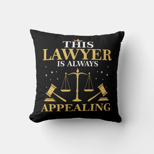 Lawyer Gift Law School Graduation New Attorney Throw Pillow (Front)