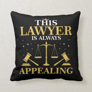 Lawyer Gift Law School Graduation New Attorney Throw Pillow