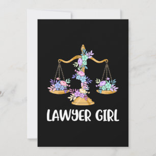 Lawyer Girl Invitation