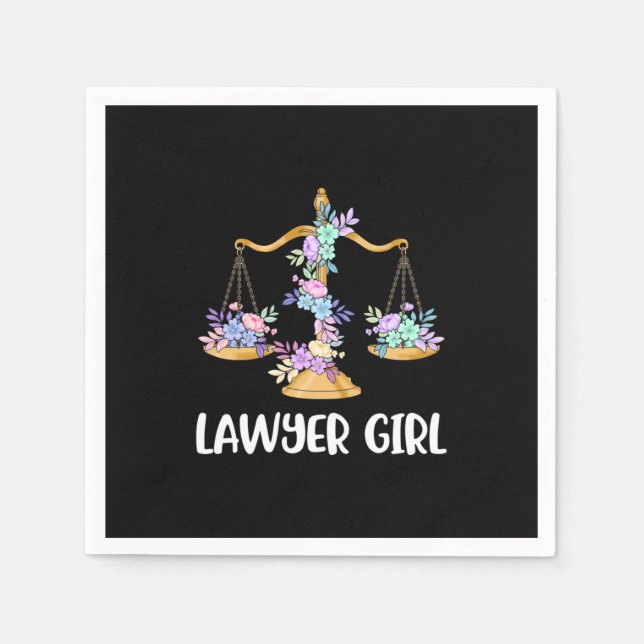 Lawyer Girl Napkins (Front)